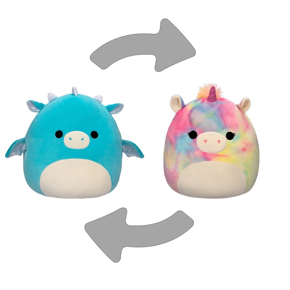 Squishmallows Flip a Mallows 12-inch Devin Dragon and Esmerelda Unicorn